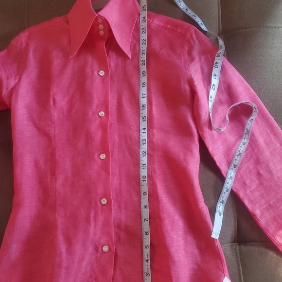 💯 Domenico Vacca Italian Linen Blouse - Picture 7 of 16